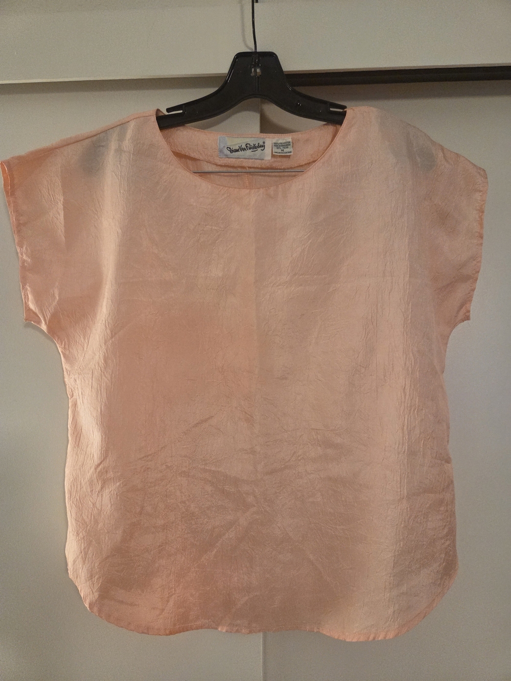 Diane Von Furstenberg DVF Vintage Short-Sleeve Blouse